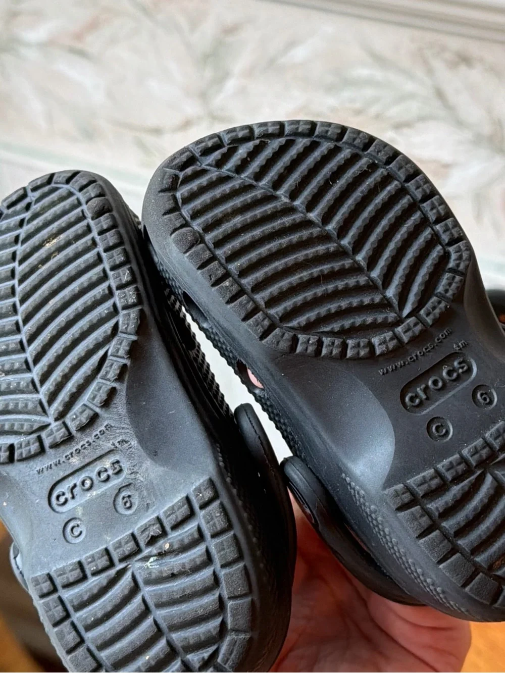 Black Toddler Crocs Clogs Slip-On Shoes 6 6c Baya Clog